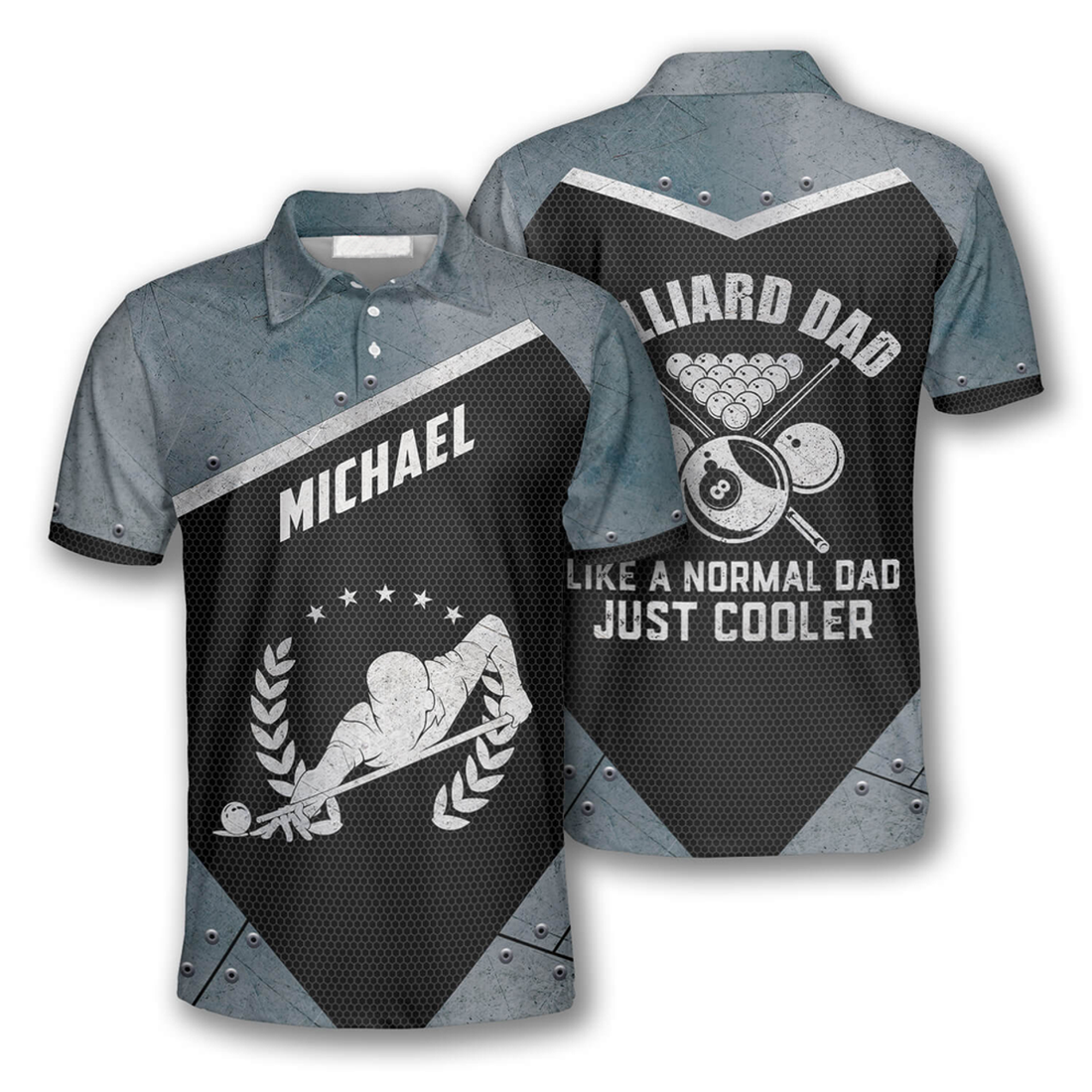 Custom Billiard Dad Like A Normal Dad Just Cooler Custom Billiard Shirts For Men, Gift For Dad Billiard