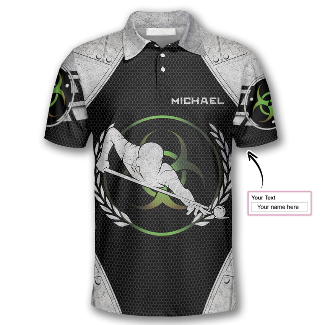 Custom Billiards Silhouette I Beat People With A Stick Custom Billiard Shirts For Men