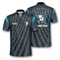 Custom Blue Grey Sports Style Custom Billiard Jerseys for Men, Uniform for Team Billiard