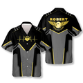 Custom Heartbeat Pulse Line Custom Bowling Hawaiian Shirt, Perfect Gift for Bowling Team, Bowling Lover