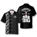 Custom Skull Argyle Pattern Funny Quote Custom Bowling Hawaiian Shirt, Black Bowling Skull Shirt