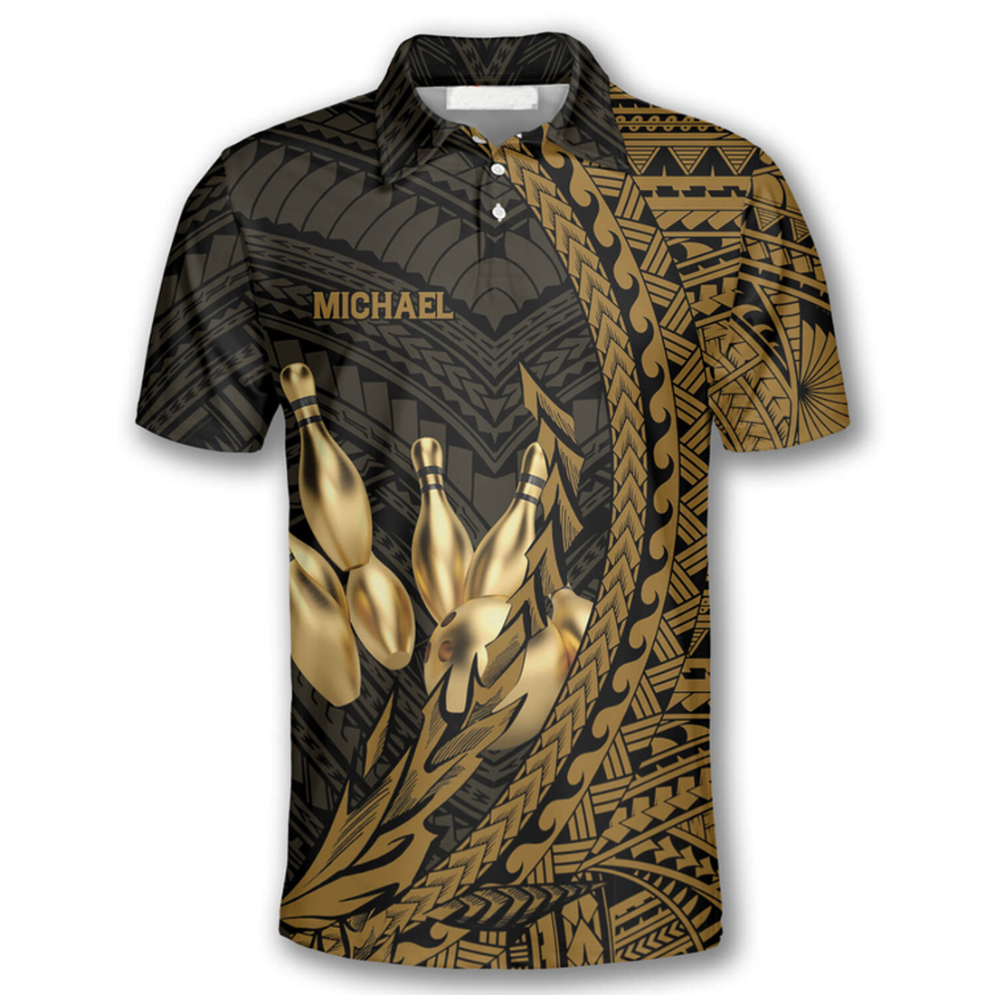 Custom Yellow Hawaiian Pattern Custom Bowling Shirts For Men, Perfect Gift For Bowler