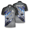 Custom Camo Tiger Scratch Custom Bowling Jerseys for Men, Personalized Name Bowling Shirt, Camo Bowling Gift