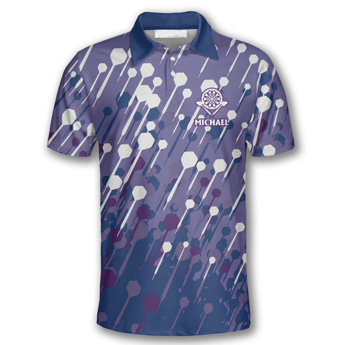 Custom Arrow Pattern Custom Darts Polo Shirts for Men, Custom Dart Team Name, Just a Tip Dart
