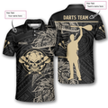 Custom 3D All Over Print Gold Tribal Athlete Custom Darts Shirts For Men, Gift For Darts Lovers