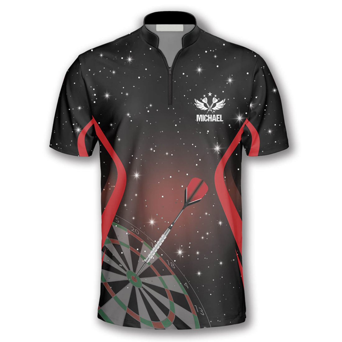 Custom Grim Reaper Red Black Version Custom Darts Jerseys for Men, Perfect Gift for Dart Player