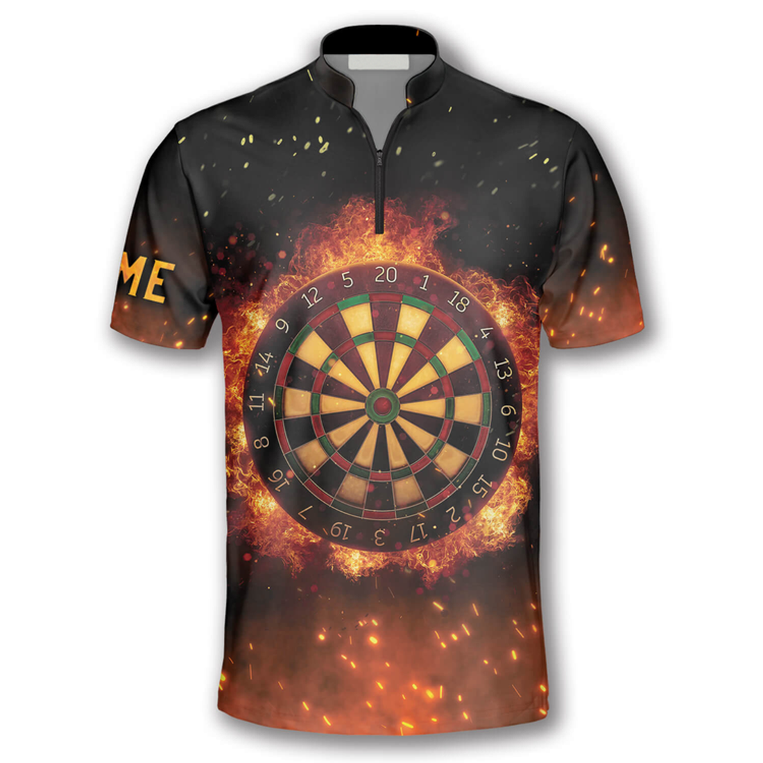 Custom Personalized Name Darts King Fire Flame Custom Darts Jerseys for Men, Idea Gift for Dart Player