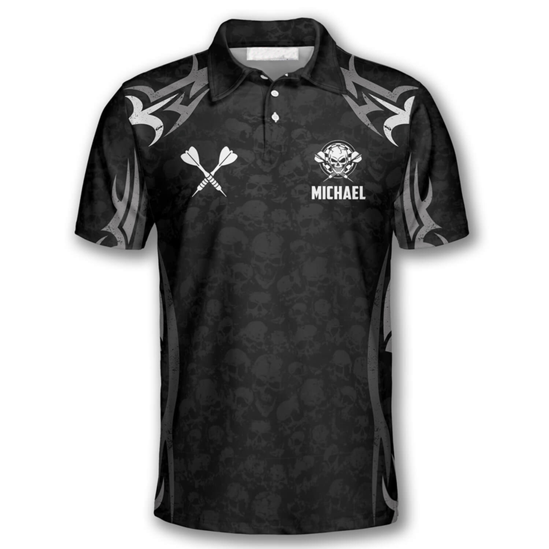 Custom Skull Angel Wings Custom Darts Shirts For Men, Just A Tip Dart 3D Shirt