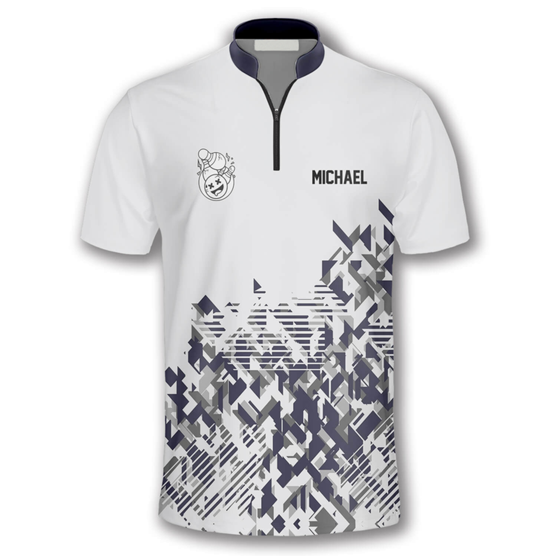 Custom Personalized Name Funny Grey Abstract Custom Bowling Jerseys for Men, Best Shirt for Team Bowling