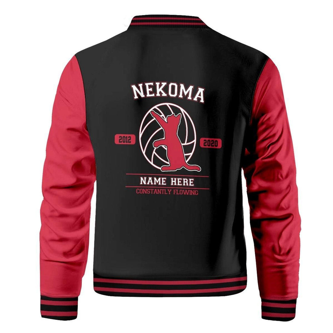 FUNSTUFFPRINT Personalized Nekoma Constantly Flowing 3D Bomber Jacket