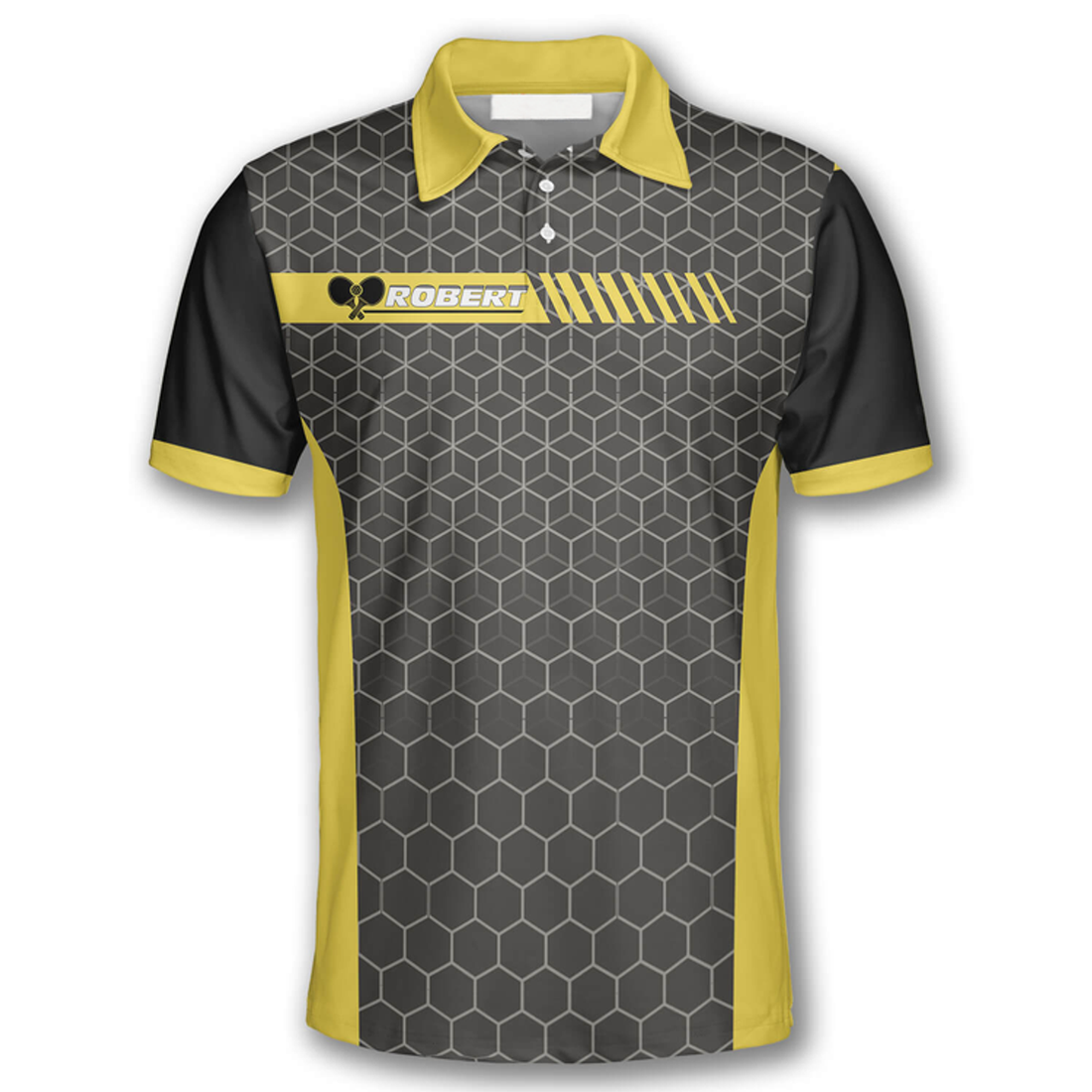 Custom Honeycomb Pattern Custom Pickleball Shirts For Men