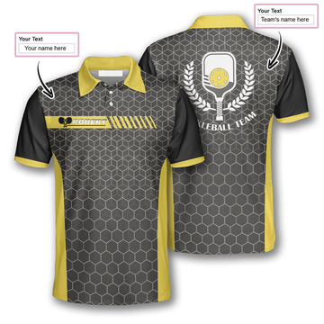 Custom Honeycomb Pattern Custom Pickleball Shirts For Men