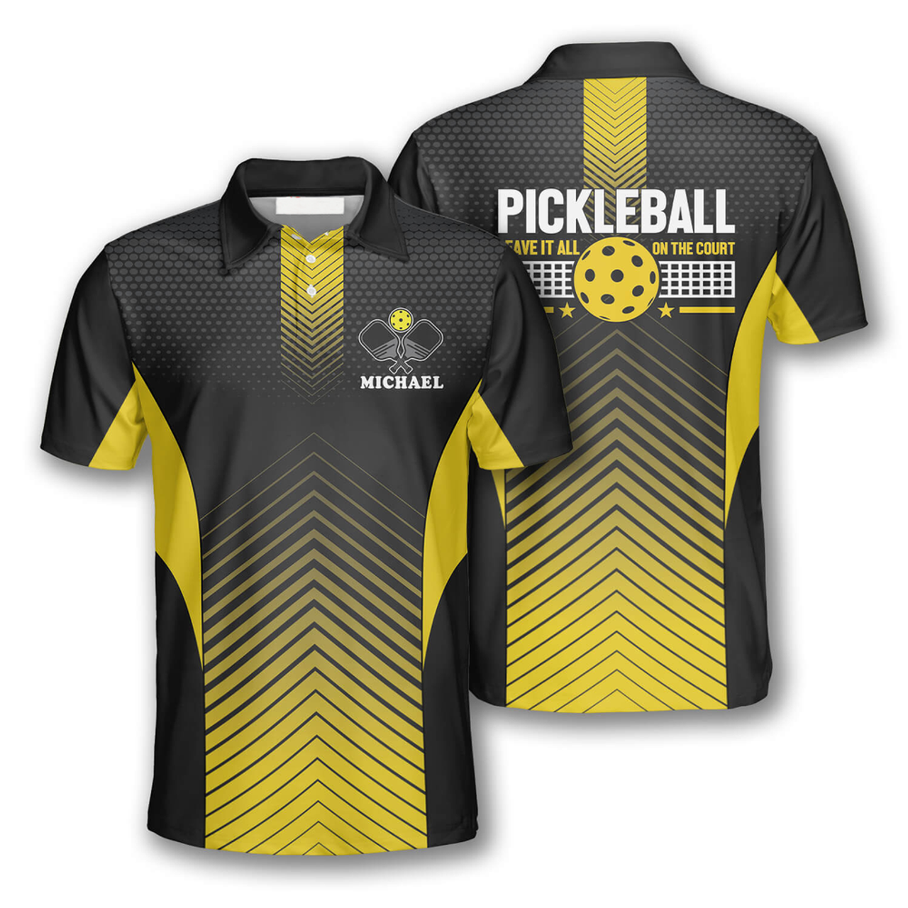 Custom Leave It All On The Court Custom Pickleball Shirts For Men