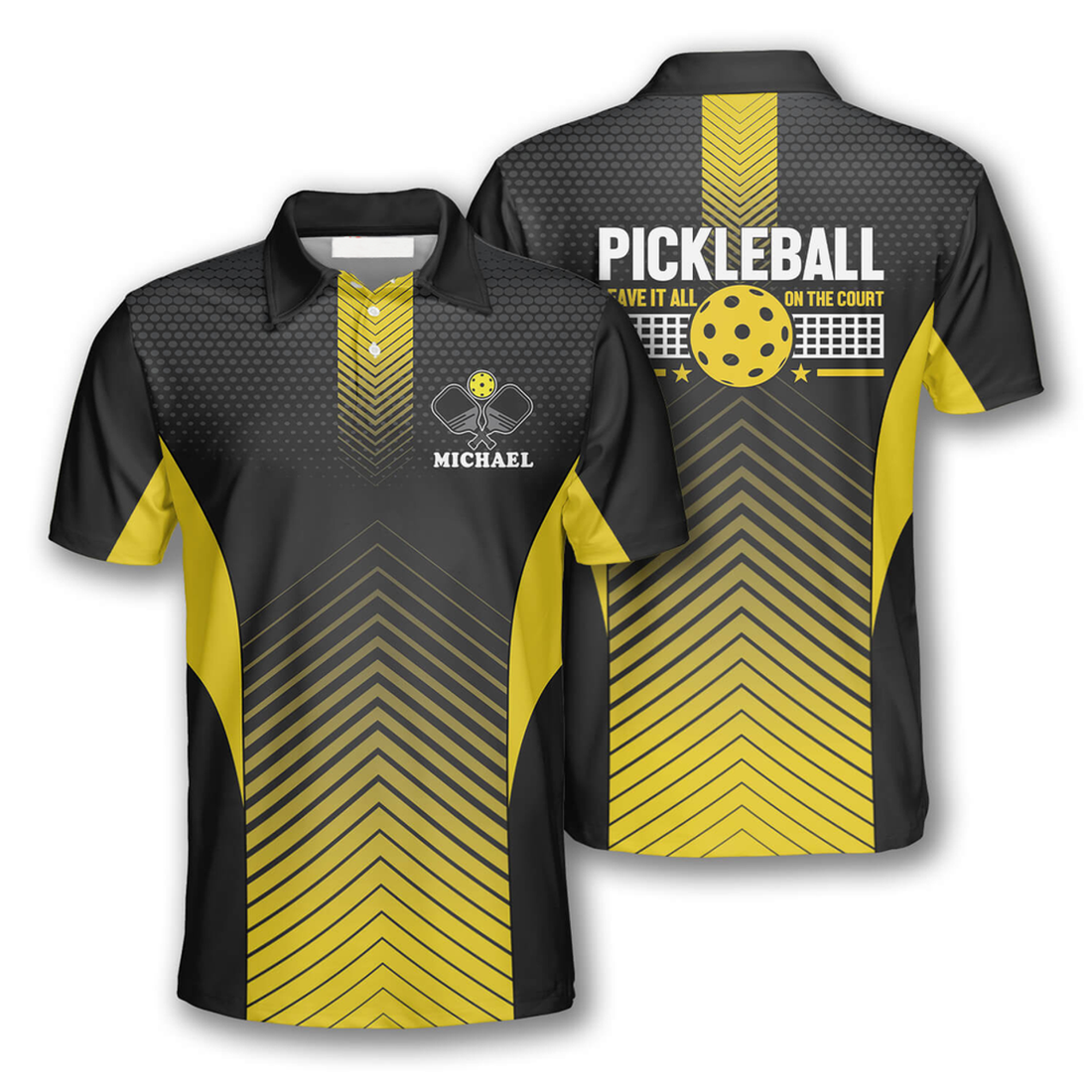 Custom Leave It All On The Court Custom Pickleball Shirts For Men