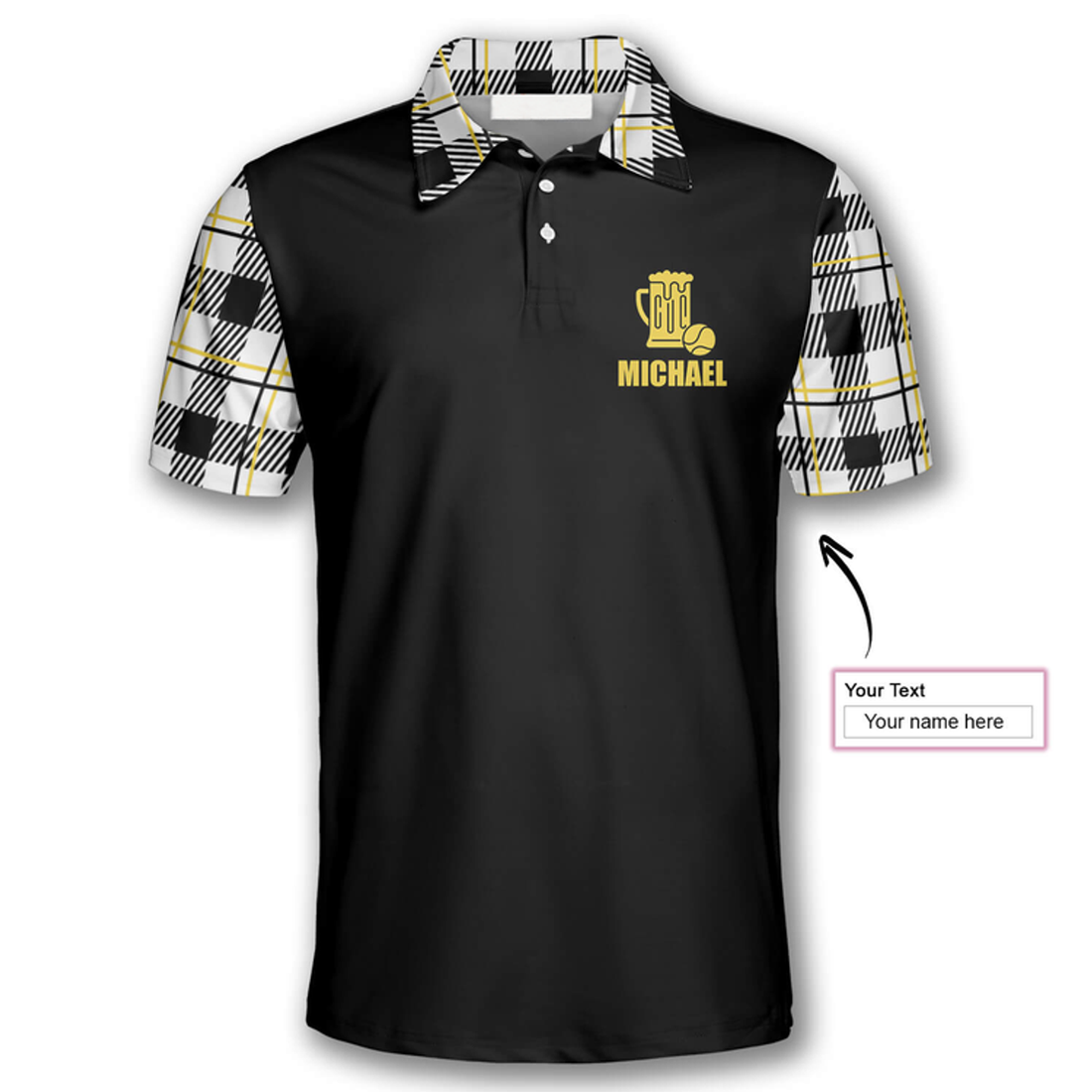 Custom Tennis Today's Forecast With A Chance Of Drinking Custom Polo Tennis Shirts for Men