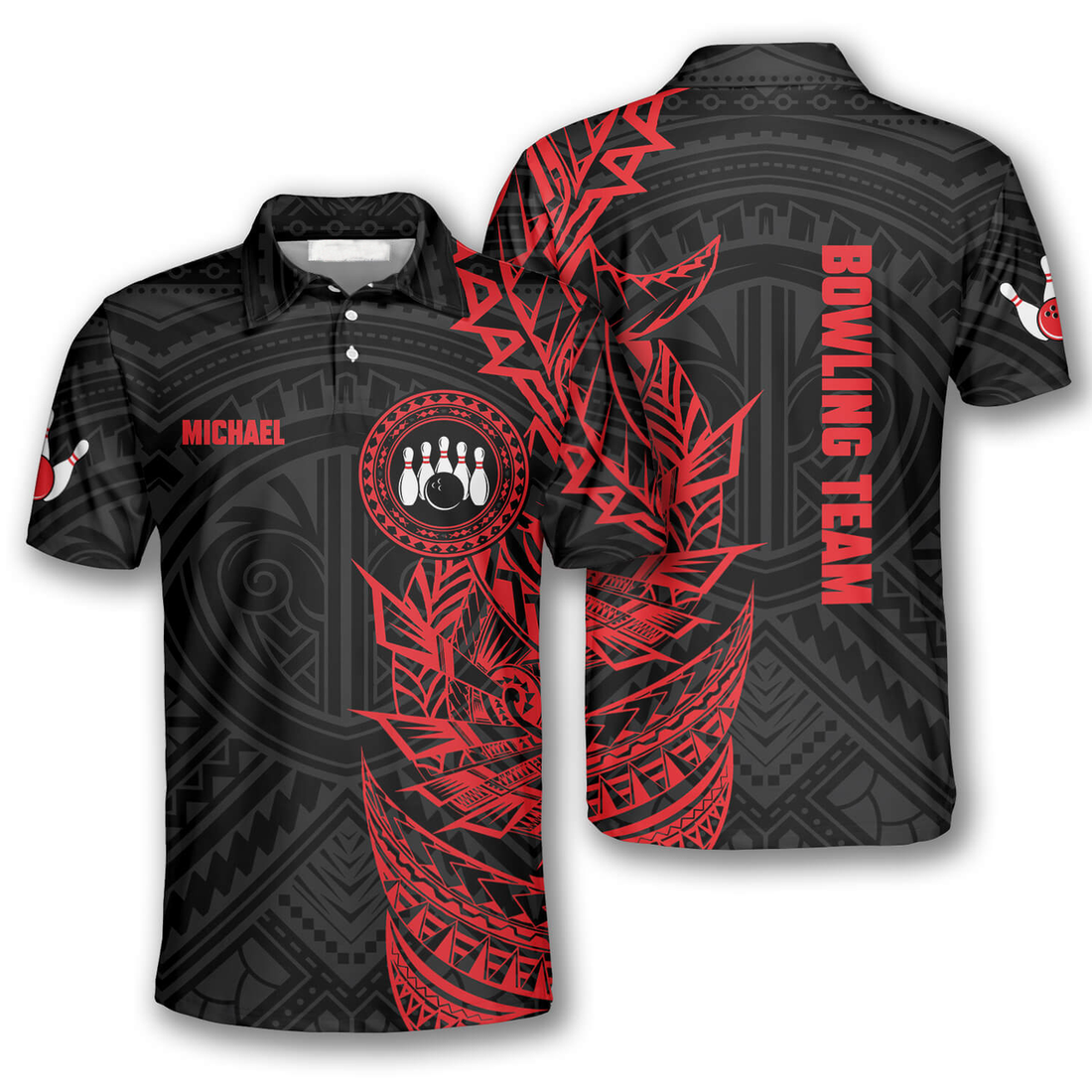 Personalized Multi Color Tribal Custom Bowling Shirts For Men