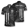 Custom Us Flag Hive Pattern Custom Darts Jerseys for Men, Gift for Dart Lovers