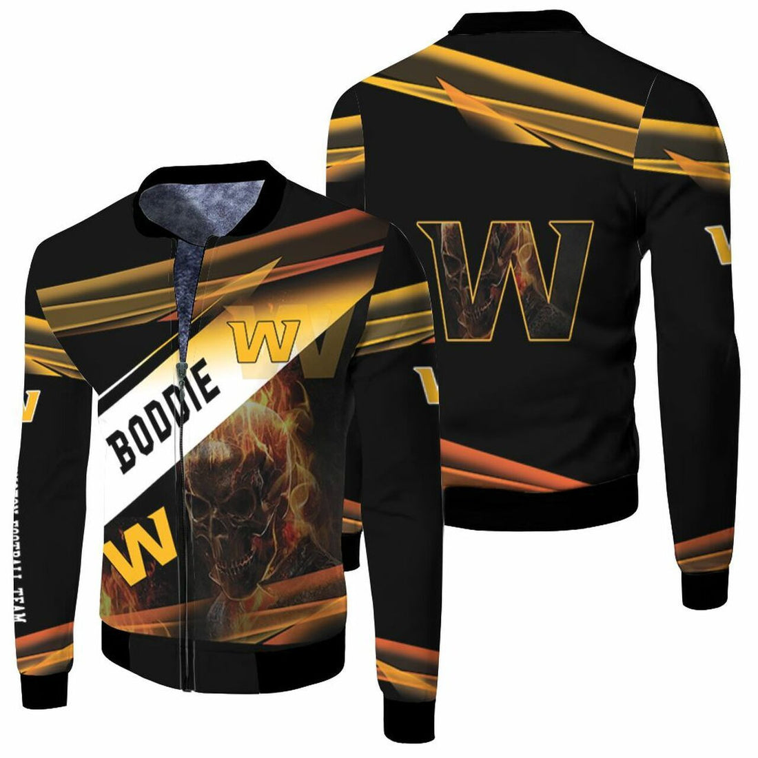 FUNSTUFFPRINT Personalized Washington Football Jersey 3D Bomber Jacket