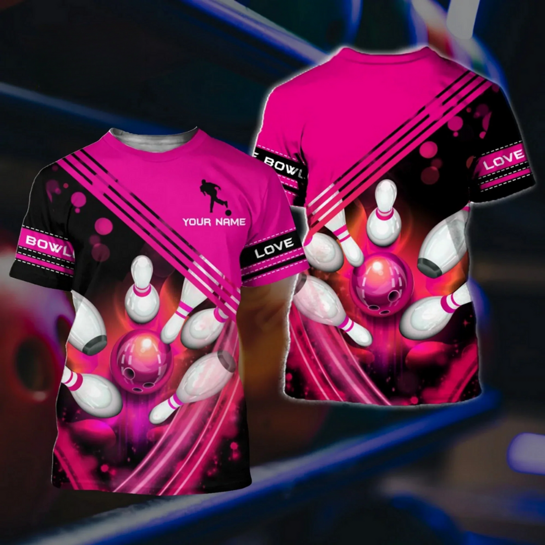 Custom Personalized 3D Pink Bowling Shirts To My Daughter Bowling Player Bowling Gifts