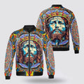 FUNSTUFFPRINT Personalized Name Christian Jesus Christ Bomber Jacket For Men Women 3D Bomber Jacket