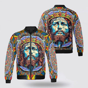 FUNSTUFFPRINT Personalized Name Christian Jesus Christ Bomber Jacket For Men Women 3D Bomber Jacket