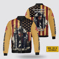 FUNSTUFFPRINT Personalized Name Knight Templar He Who Kneels Before God Bomber Jacket For Men Women 3D Bomber Jacket