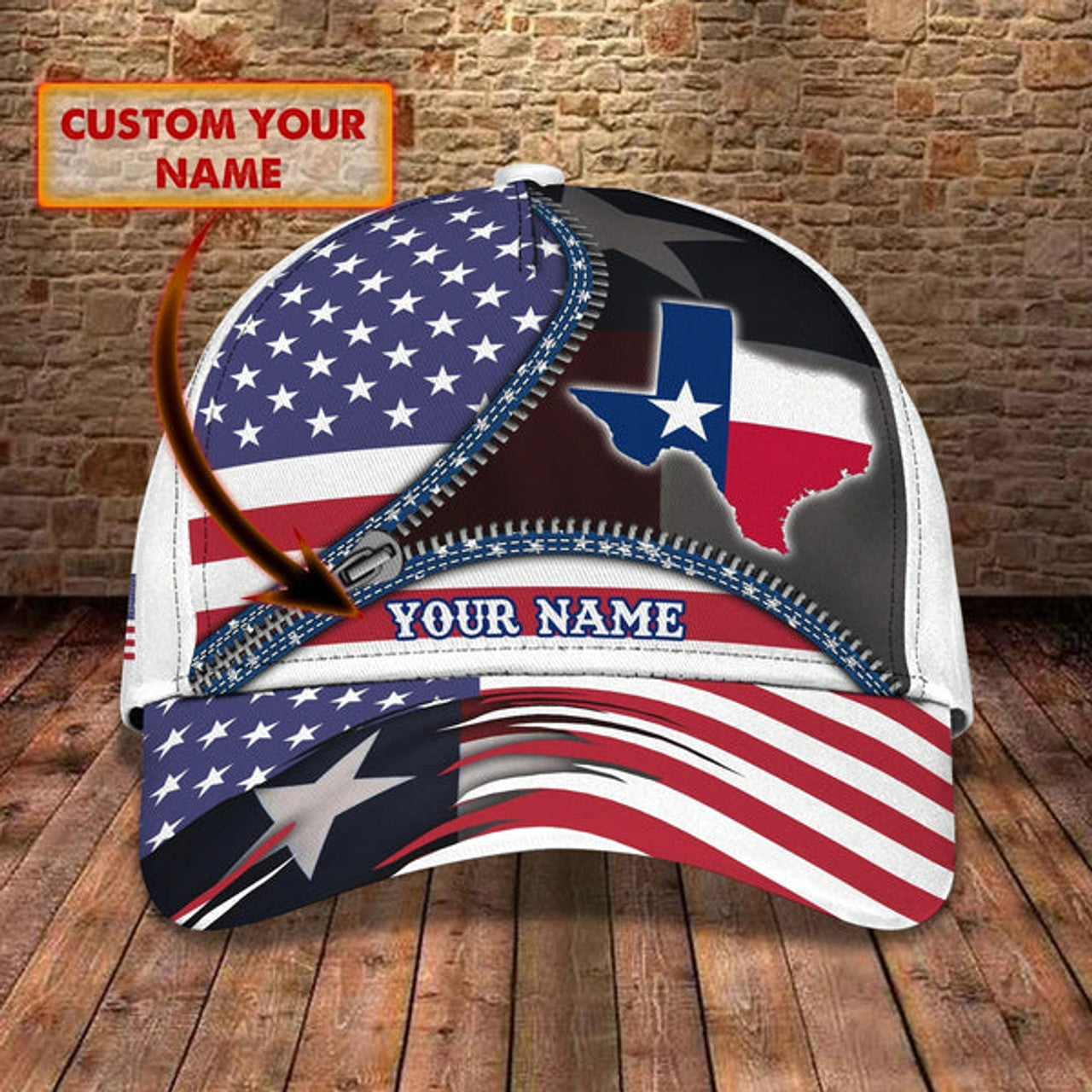 FUNSTUFFPRINT Personalized 3D All Over Print Texas Cap - Baseball Cap God Bless Texas - Pray For Texas Cap Hat 1