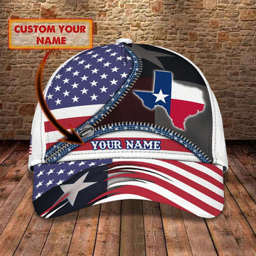 FUNSTUFFPRINT Personalized 3D All Over Print Texas Cap - Baseball Cap God Bless Texas - Pray For Texas Cap Hat 1