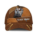 FUNSTUFFPRINT Personalized 3D Classic Cap Hat For Hunter - Baseball Owl Hunting Cap Hat For Grandpa Dad