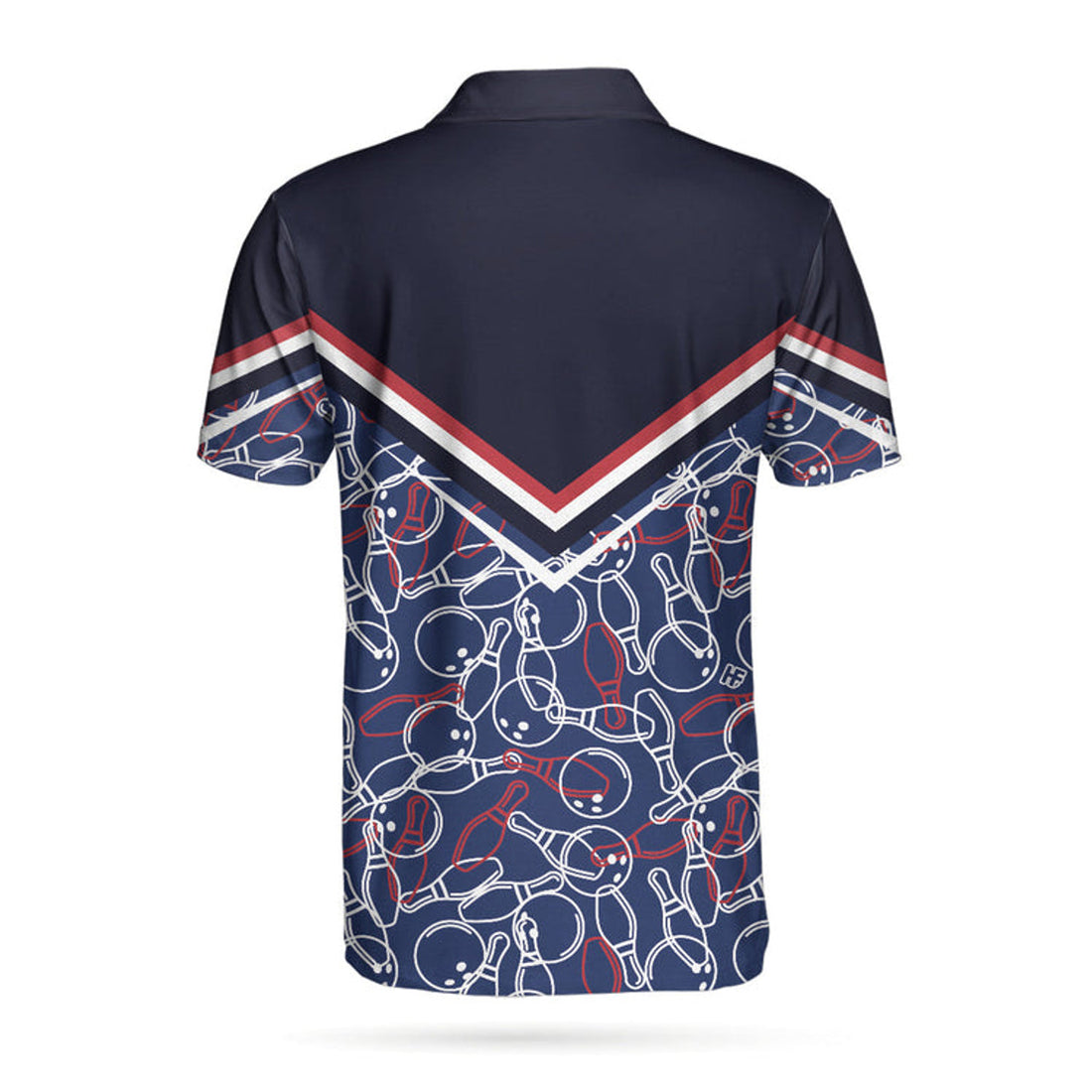 Personalized Bowling Pattern Custom Polo Shirt, Bowling Ball Icon Polo Shirt, Best Bowling Shirt For Men
