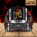 FUNSTUFFPRINT Personalized Classic Cap Firefighter Eagle For Men And Woman - Baseball 3D Firefighter Cap Hat
