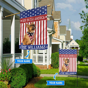 Personalized Dog Flags, French Bulldog God Bless America Flag, Dog Flags Outdoor, Garden Flags Dogs, Dog House Flags