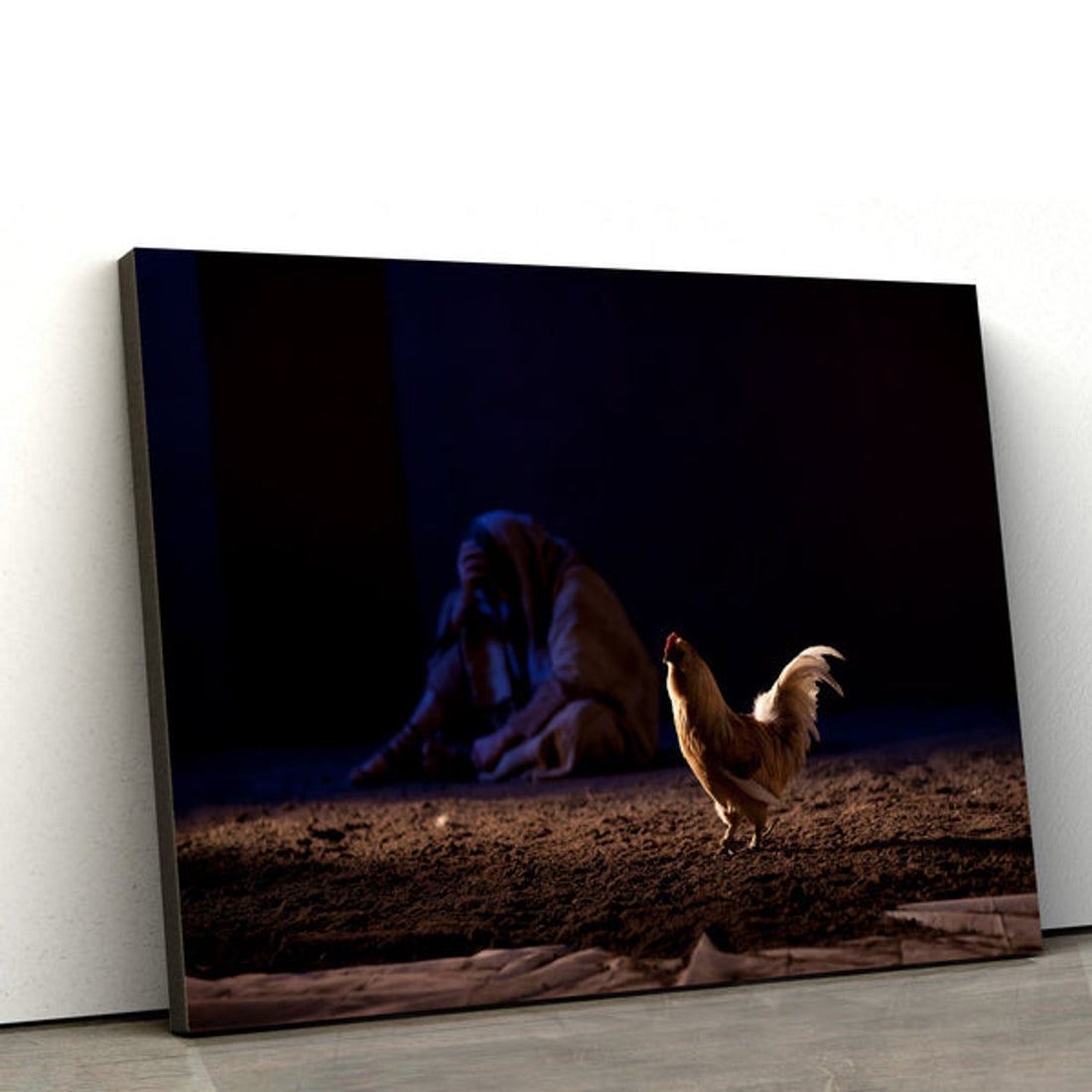 Peter & Rooser After Denying Christ Canvas Wall Art - Easter Wall Art - Christian Canvas Wall Art