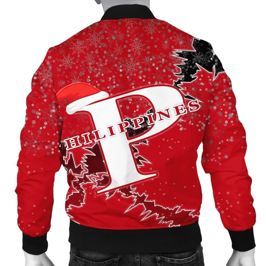 FUNSTUFFPRINT Philippines Christmas Coat Of Arms Men Bomber Jacket Style 3D Bomber Jacket