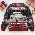 FUNSTUFFPRINT Custom Oh What Fun It Is To Ride For Men Ugly Sweater
