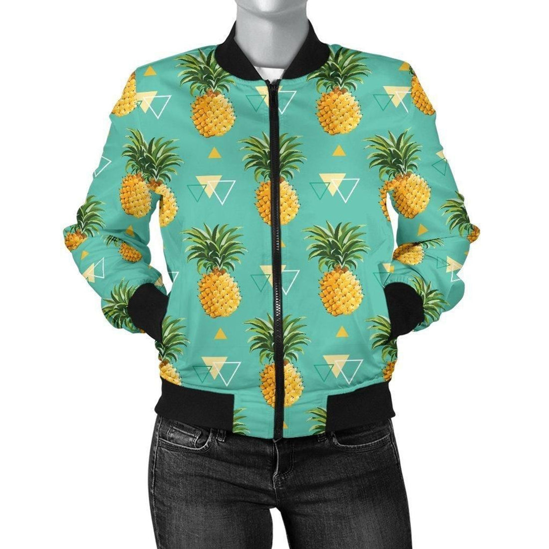 FUNSTUFFPRINT Pineapple 3D Bomber Jacket