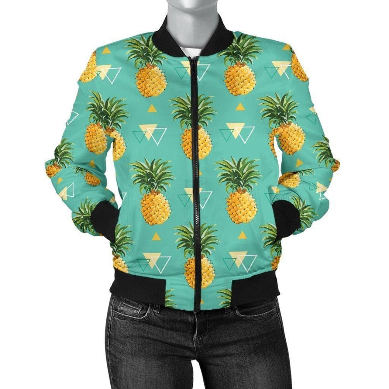 FUNSTUFFPRINT Pineapple 3D Bomber Jacket