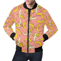FUNSTUFFPRINT Pink Banana Pattern Print Mens 3D Bomber Jacket