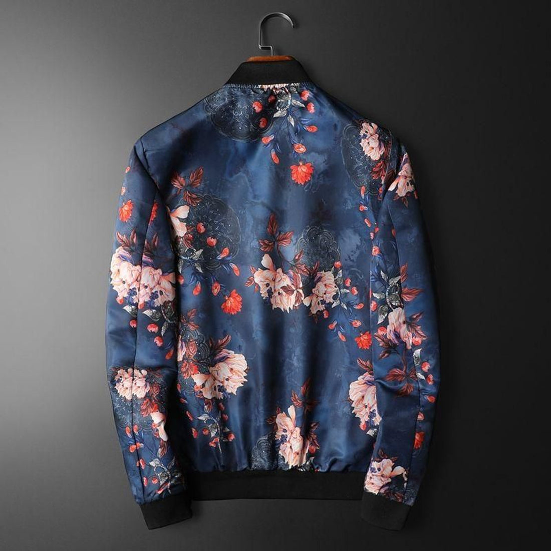 FUNSTUFFPRINT Pink and Red Dahila Printed 3D Bomber Jacket