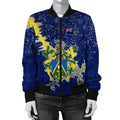 FUNSTUFFPRINT Pitcairn Islands Christmas Coat Of Arms Women Bomber Jacket Style 3D Bomber Jacket