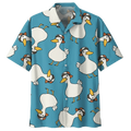 Plump Duck Background Hawaiian Shirt