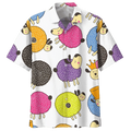 Plump Sheep Illustration Design Hawaiian Shirt