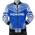 FUNSTUFFPRINT Pohnpei Flag Polynesian Chief Men's Bomber Jacket - 3D Bomber Jacket