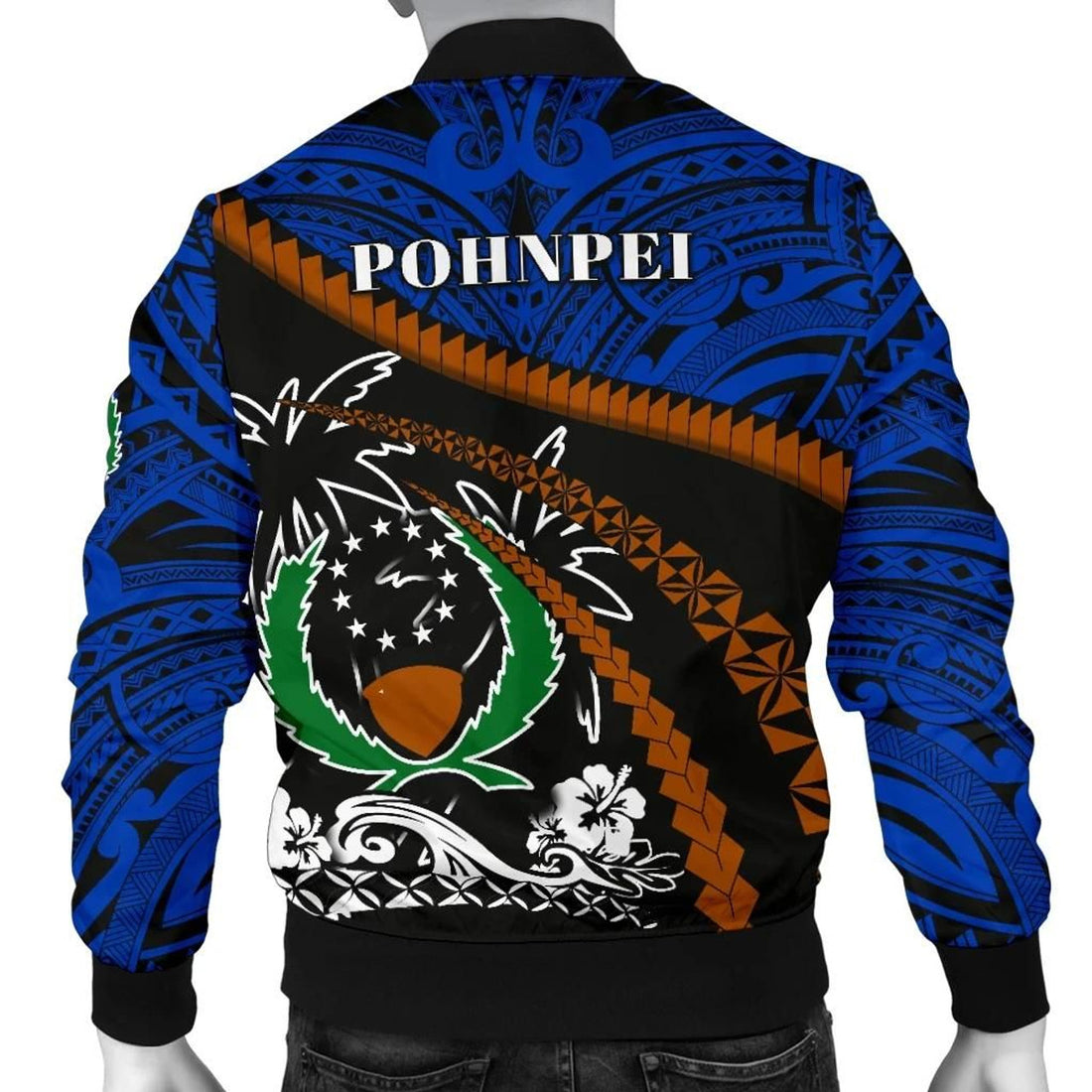 FUNSTUFFPRINT Pohnpei Men Bomber Jacket - Road to Hometown 3D Bomber Jacket