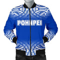 FUNSTUFFPRINT Pohnpei Men's Bomber Jacket - Fog Blue Style - 3D Bomber Jacket