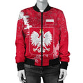 FUNSTUFFPRINT Poland Christmas Coat Of Arms Women Bomber Jacket Style 3D Bomber Jacket