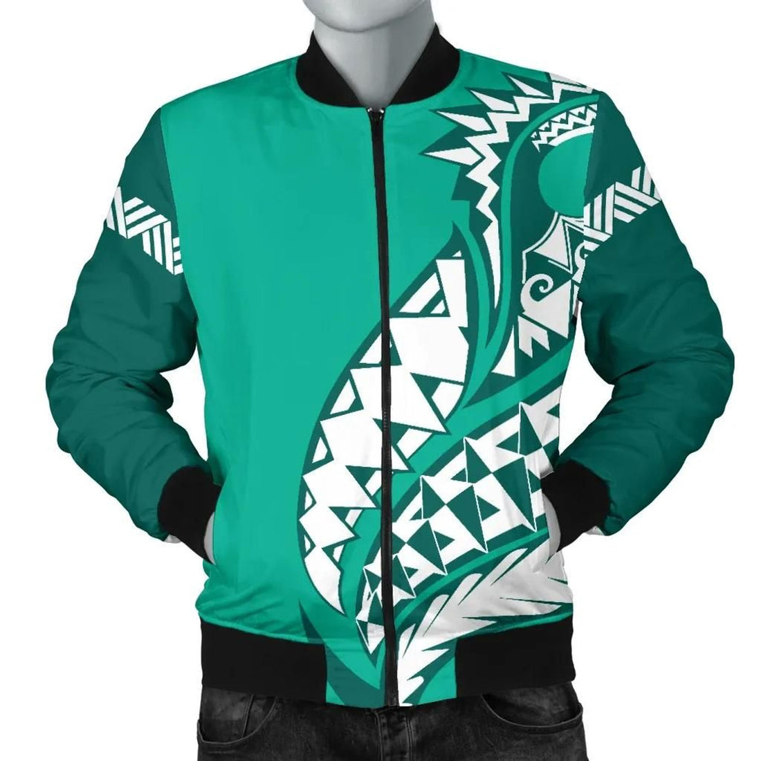FUNSTUFFPRINT Polynesian Men 3D Bomber Jacket