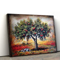 Pomegranate Tree Painting Canvas Wall Art - Canvas Wall Decor - Home Decor Living Room