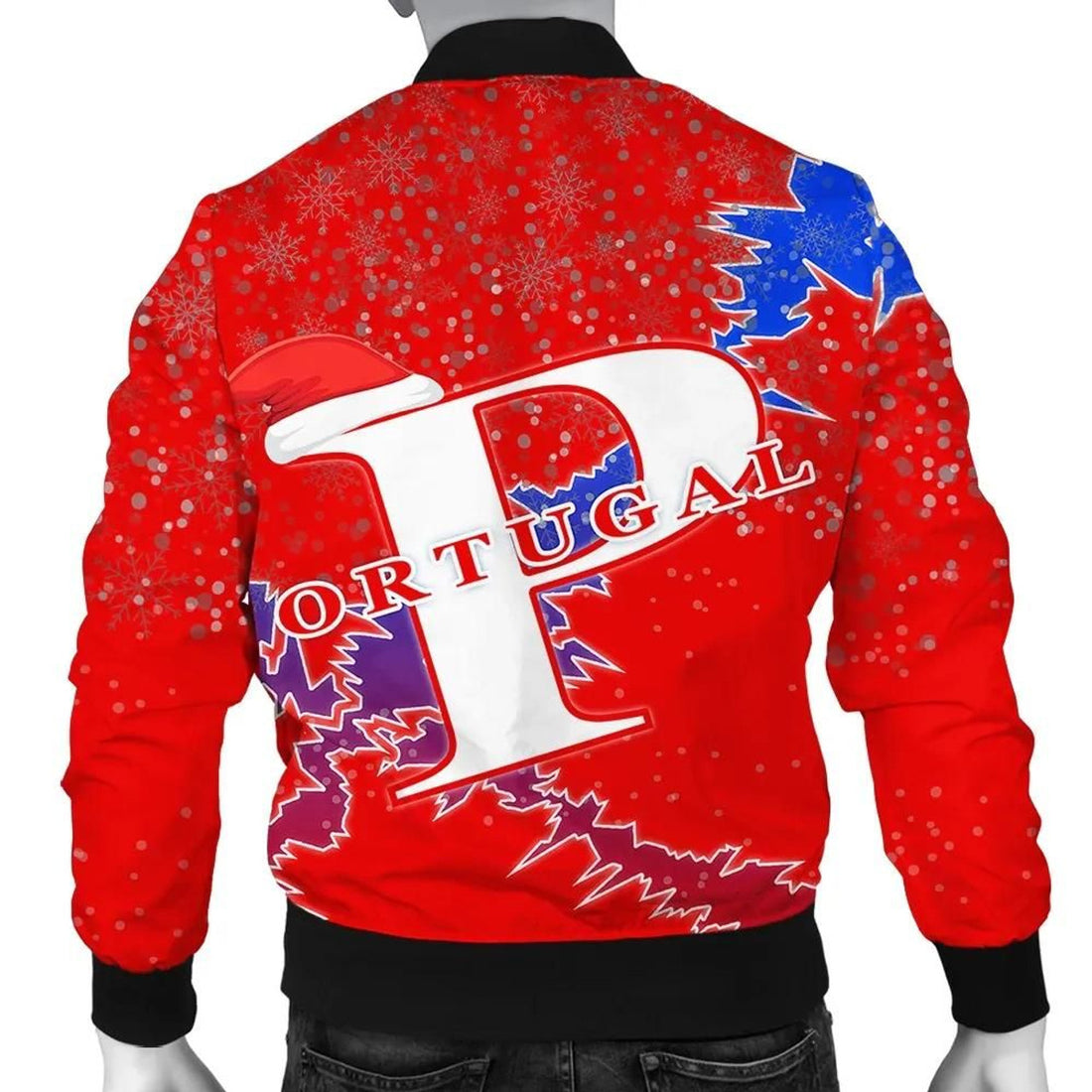 FUNSTUFFPRINT Portugal Christmas Coat Of Arms Men Bomber Jacket Style 3D Bomber Jacket
