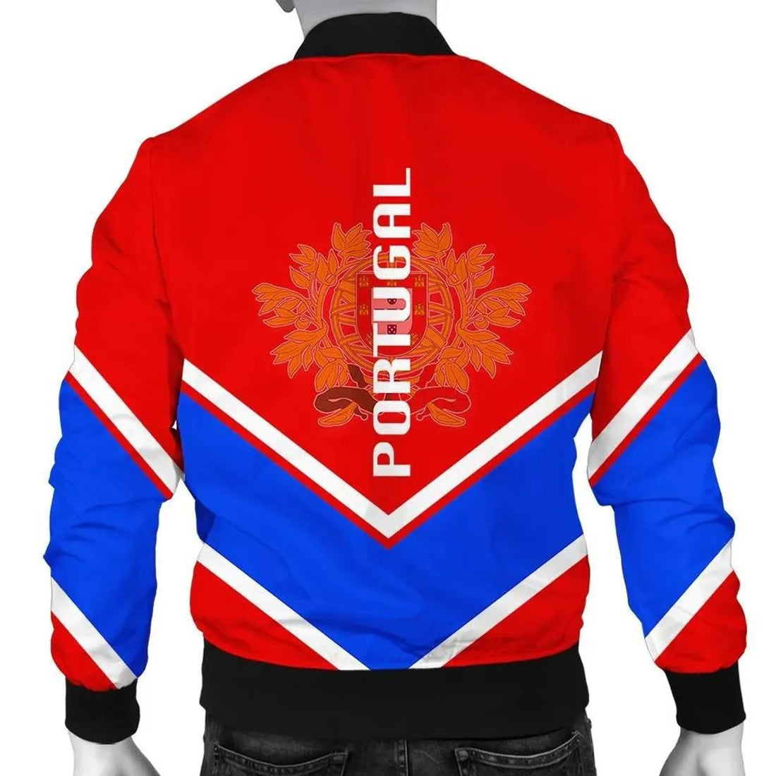 FUNSTUFFPRINT Portugal Coat Of Arms Men Bomber Jacket Lucian Style 3D Bomber Jacket